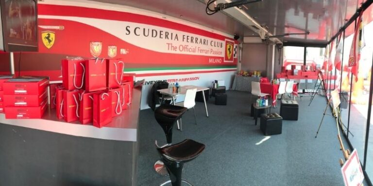 Truck hospitality per Ferrari